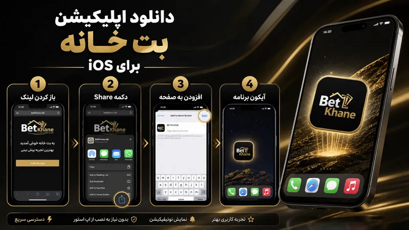 آموزش دانلود اپلیکیشن بت خانه برای آیفون و iOS 🍎