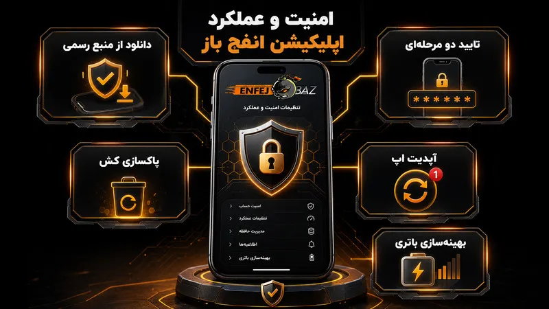 نکات امنیتی و بهینه سازی عملکرد در اپلیکیشن انفج باز 🔒