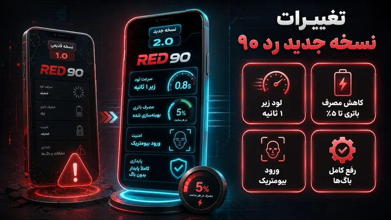 نسخه جدید اپلیکیشن رد ۹۰ چه تغییراتی داشته است؟